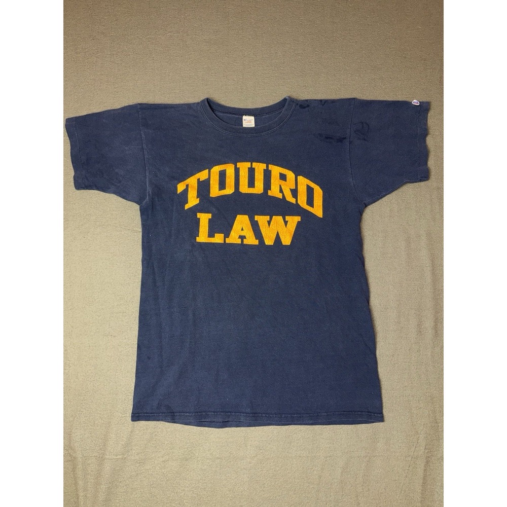 Touro College Law Center New York Champion T Shirt Blue Mens Large